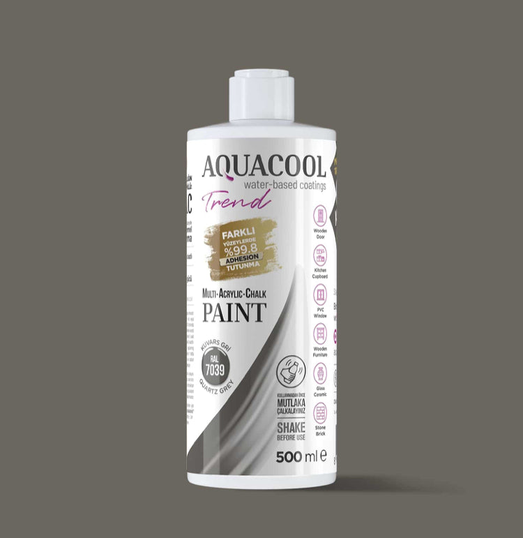 Aquacool Trend MAC Boya RAL Serisi 7039 Kuvars Gri 500 ml